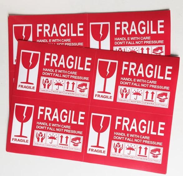 Fragile Sticker Lcd Fragile sticker – S-Chem International (S) Pte Ltd